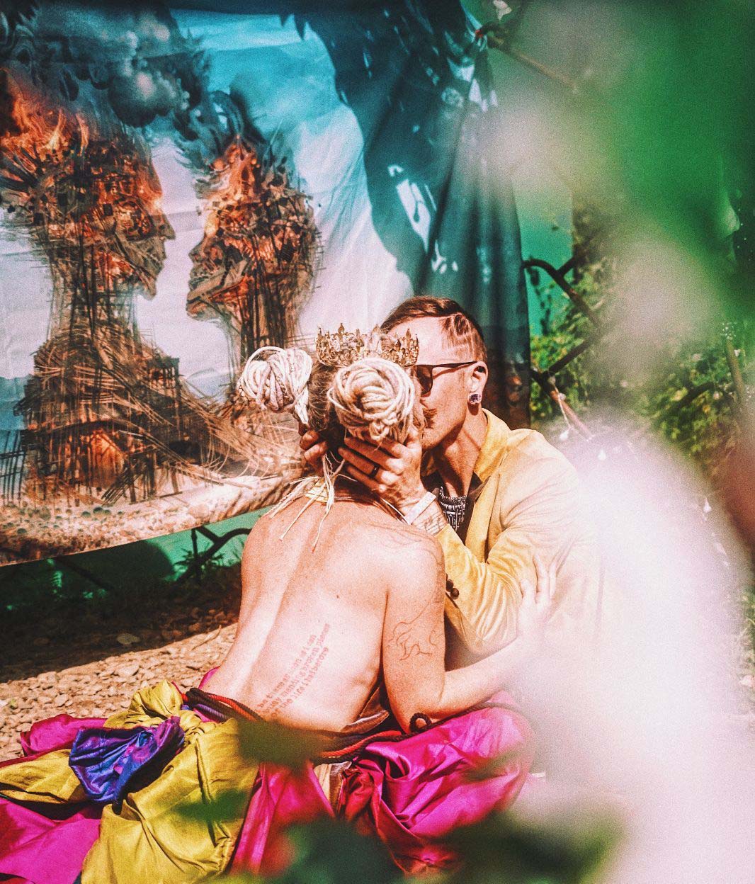 BURNING EMBRACE TAPESTRY