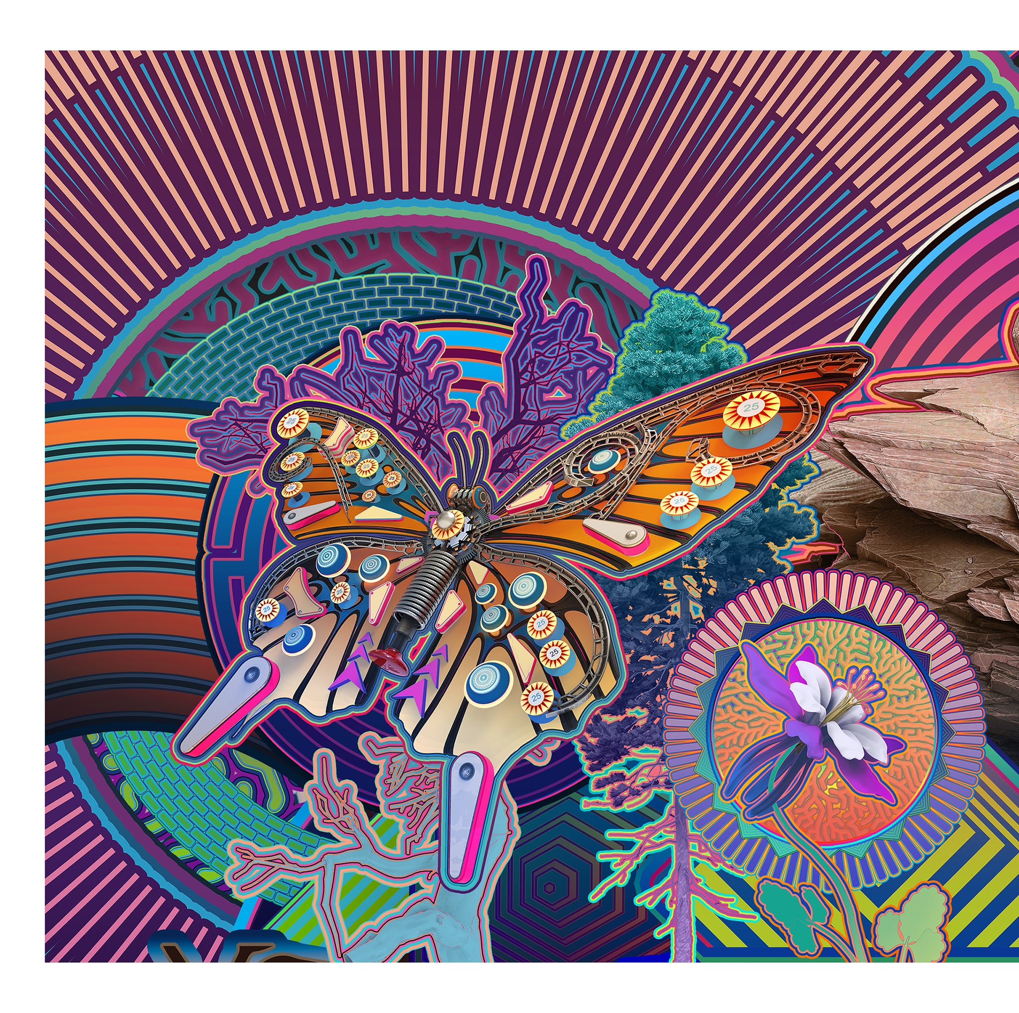 THE LYONS MURAL: NORTH WALL Poster – Android Jones