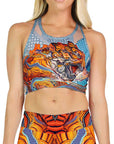 TIGER SWALLOW TAIL CROP TANK Last Chance