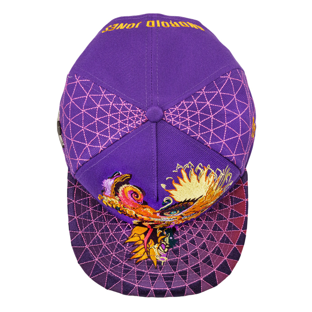 Humming Dragon Purple Snapback Hat x Grassroots California