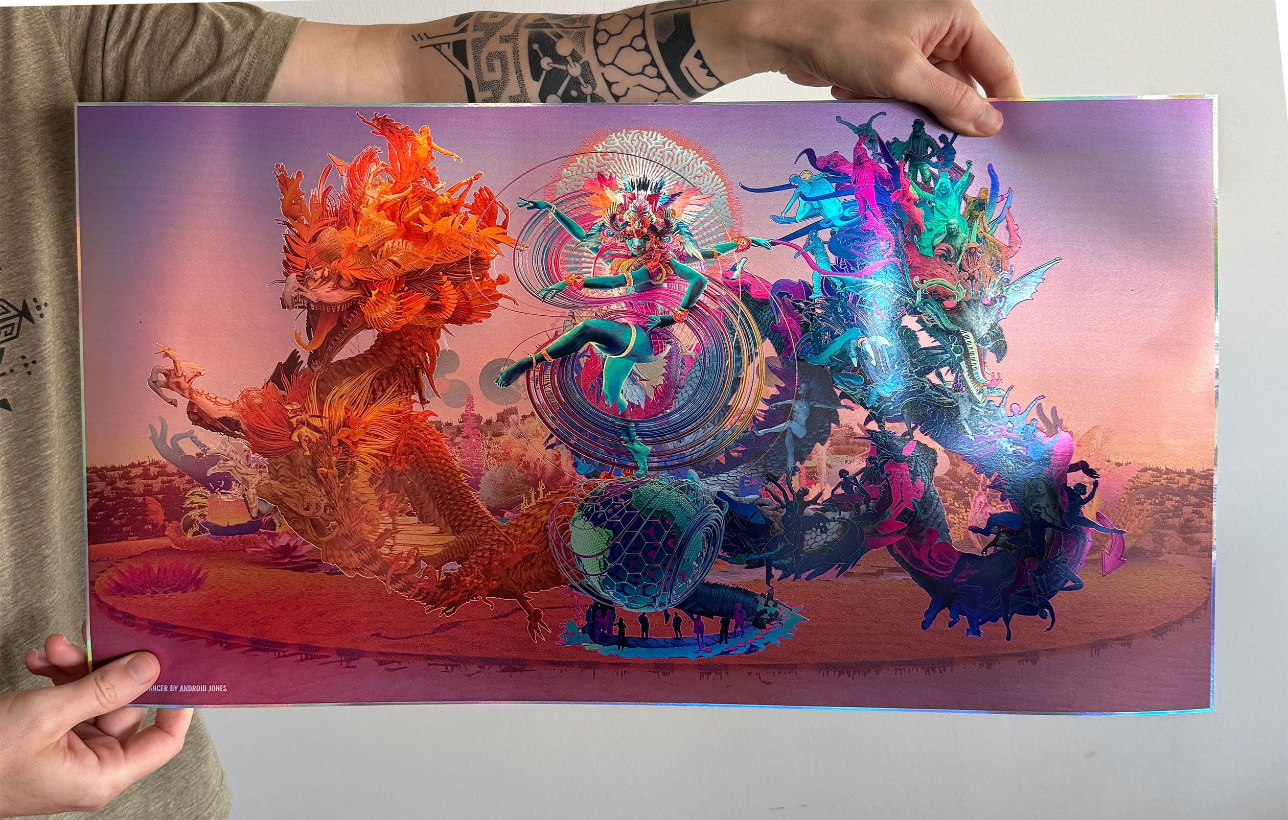 DANCING DHARMA Holographic Poster • Artist Second – Android Jones