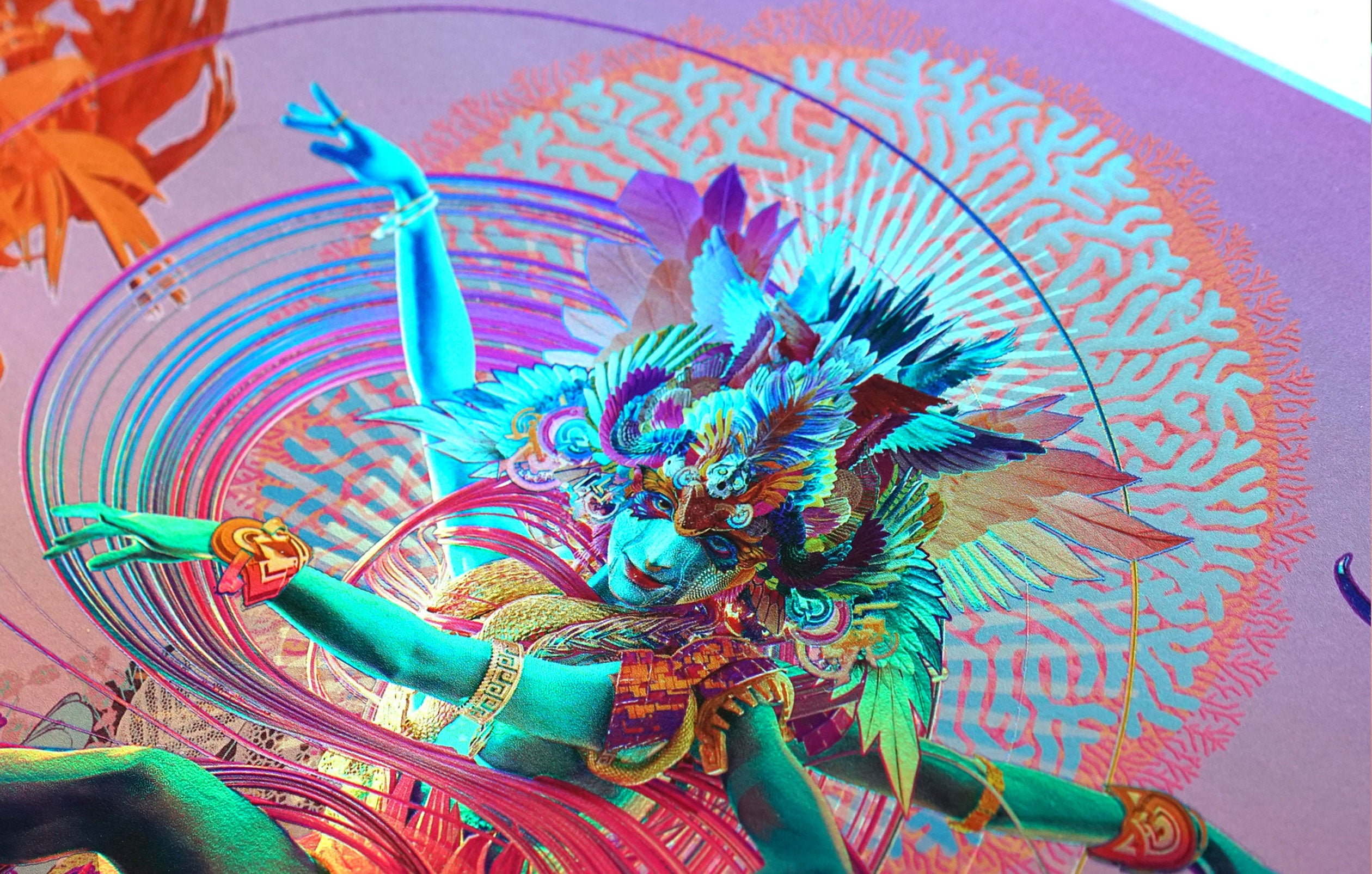 DANCING DHARMA Holographic Poster • Artist Second – Android Jones