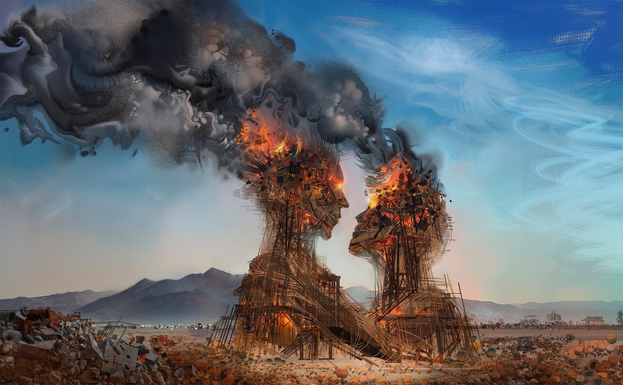 BURNING EMBRACE • Canvas Edition – Android Jones